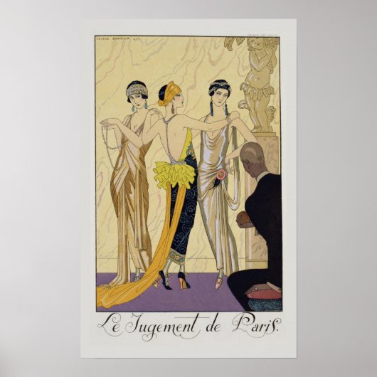 Das Urteil von Paris, 1920-1930 (pochoir print) Poster (Vorne)
