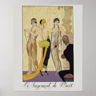 Das Urteil von Paris, 1920-30 (pochoir Druck) Poster