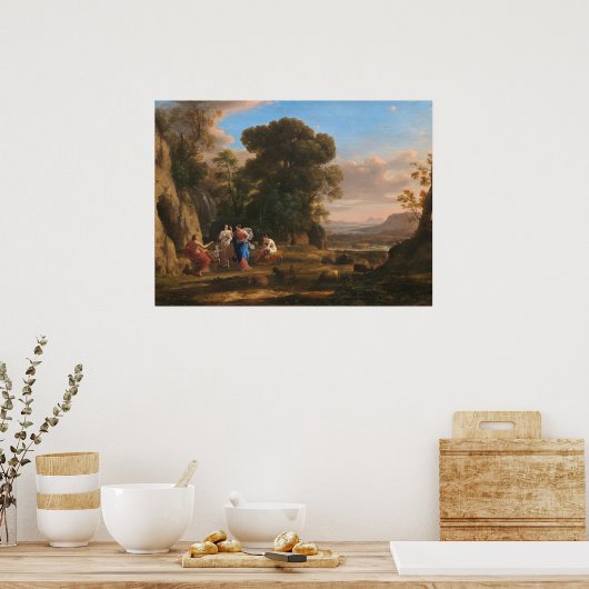 Das Urteil von Paris - Claude Lorrain Schöne Kunst Poster (Küche)
