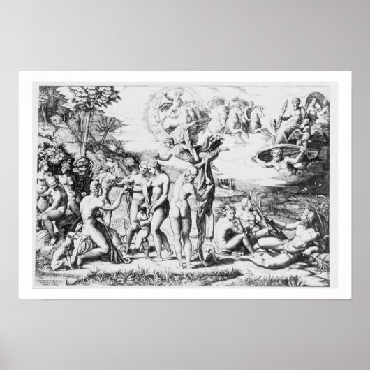 Das Urteil von Paris nach Raphael (Gravieren) Poster (Vorne)
