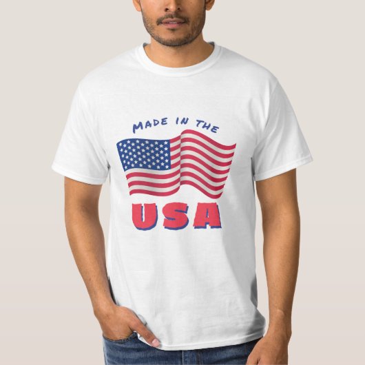 Das USA-Flaggen-Design T-Shirt (Vorderseite)