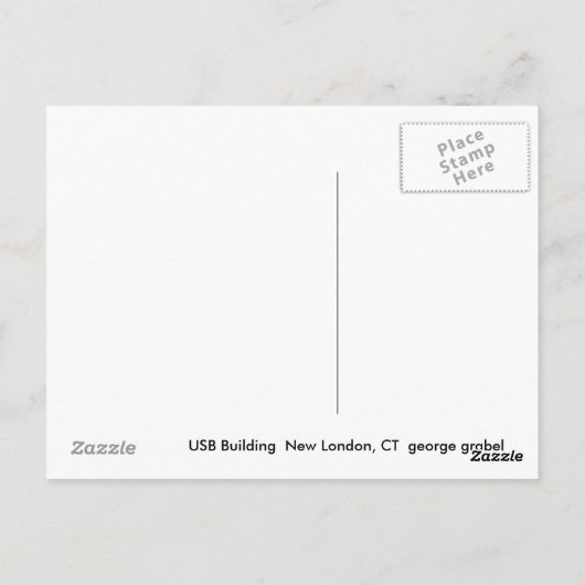 Das USB-Gebäude Postkarte (Rückseite)