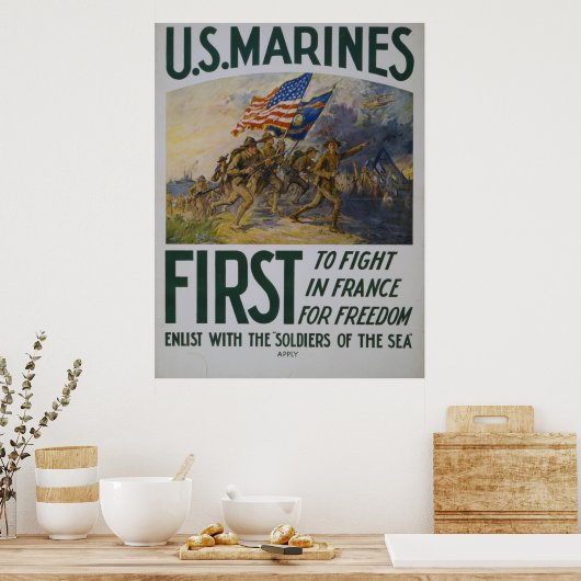 Das USMC Poster wird zuerst bekämpft (Küche)