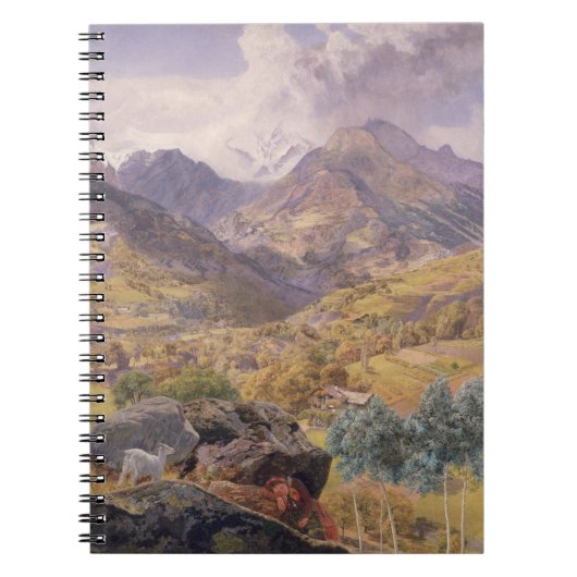 Das Val d'Aosta, 1858 (Öl auf Leinwand) Notizblock (Vorderseite)