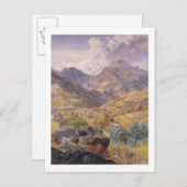 Das Val d'Aosta, 1858 (Öl auf Leinwand) Postkarte (Vorne/Hinten)