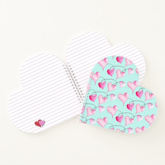 Das Valentinische Journal der Wasserfarbe Notizblock (Innenseite)