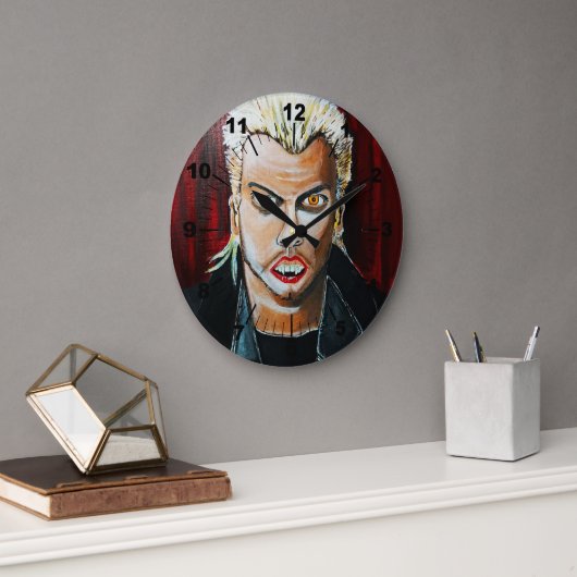 Das Vampir-Gemälde von Alfred Fox Große Wanduhr (Büro)