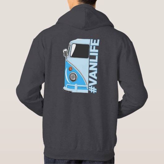 Das Van Life. Camping und Surfen. Unisex Hoodie (Rückseite)
