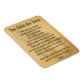 Das Vaterunser (Deutsch) Magnet (Rechte Seite)