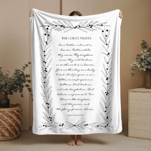 Das Vaterunser-Fleece-Decke Bibelvers Geschenk Fleecedecke