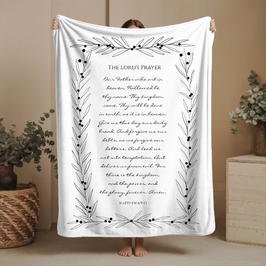 Das Vaterunser-Fleece-Decke Bibelvers Geschenk Fleecedecke