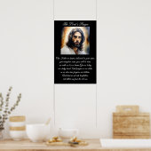 Das Vaterunser Jesus Christus Poster (Küche)