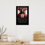 Das Vaterunser Jesus Christus steht feierlich Poster (Küche)