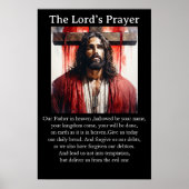 Das Vaterunser Jesus Christus steht feierlich Poster (Vorne)