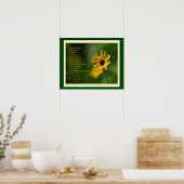 Das Vaterunser mit Blumen Poster (Küche)