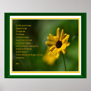 Das Vaterunser mit Blumen Poster