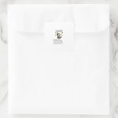Das Vaterunser Quadratischer Aufkleber (Tasche)
