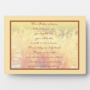Das Vaterunser-Schild Fotoplatte
