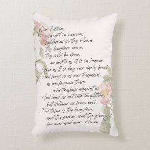 Das Vaterunser Soft Pastell Blumen Dekokissen