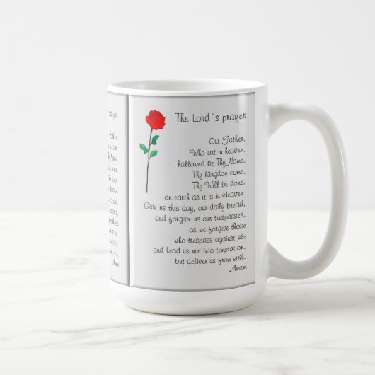 DAS VATERUNSER-TASSE KAFFEETASSE (Rechts)