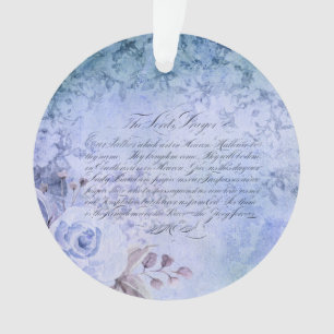 Das Vaterunser - Vintage Blau Ornament