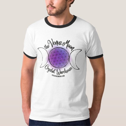 Das Venus Moon Ringer-T-Shirt T-Shirt (Vorderseite)