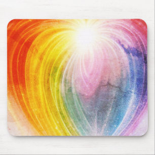 Das verblasste Herz der Liebe auf einem dicken Lap Mousepad