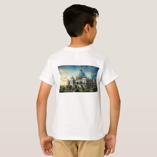 Das verblüffentempel-doppelseitige Shirt (Schwarz voll)