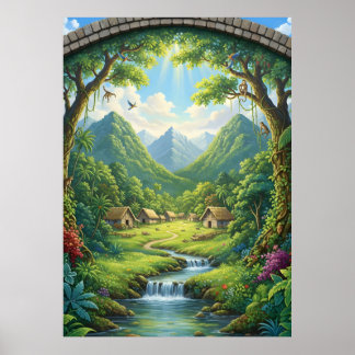 Das Verborgene Dorf des Smaragdwaldes Poster