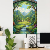 Das Verborgene Dorf des Smaragdwaldes Poster (Heimbüro)