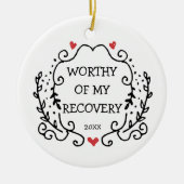 Das Verdienst meiner Erholung, Personalisierte Ges Keramik Ornament (Vorne)