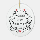 Das Verdienst meiner Erholung, Personalisierte Ges Keramik Ornament (Links)