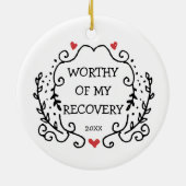 Das Verdienst meiner Erholung, Personalisierte Ges Keramik Ornament (Hinten)
