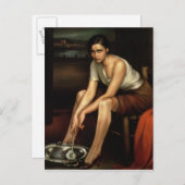 Das verführerische junge Mädchen Postkarte (Vorne/Hinten)