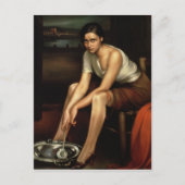 Das verführerische junge Mädchen Postkarte (Vorderseite)