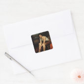 Das Verführerische junge Mädchen Quadratischer Aufkleber (Umschlag)