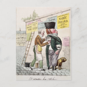 Das Vergnügen eines Bill Sticker, 1820 Postkarte