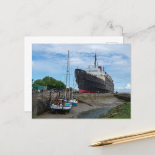 Das verlassene TSS Duke of Lancaster Schiff Feiertagspostkarte