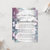 Das Verlieren einer Großmutter-Gedenkstätte Karte (Vorderseite/Rückseite Beispiel)