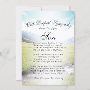 Das Verlieren eines Son Memorial Karte