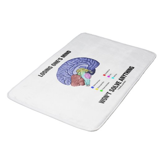 Das Verlieren irgendjemandes Verstandes löst Badematte (Schrägansicht)