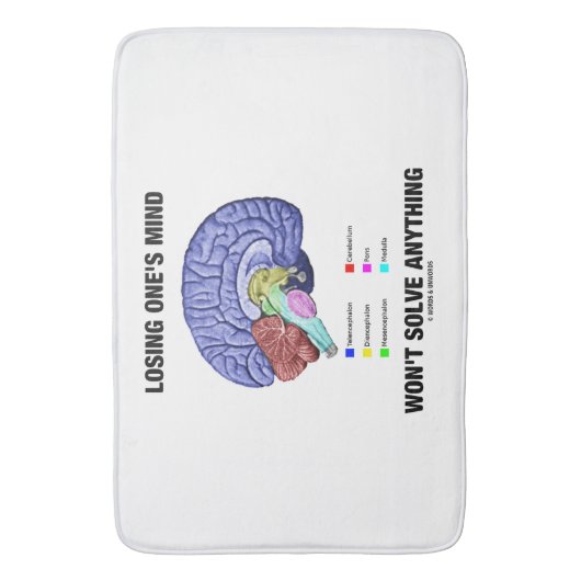 Das Verlieren irgendjemandes Verstandes löst Badematte (Vorderseite Vertikal)