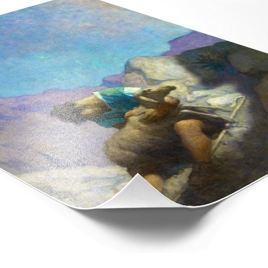 Das verlorene Schaf von Newell Convers Wyeth Fotodruck (Ecke)