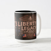 Das Vermächtnis der Freiheit lebt Zweifarbige Tasse (VorderseiteRechts)
