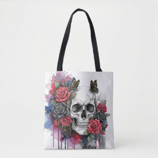Das Vermächtnis entzünden - Gothic Skull & Rose To Tasche