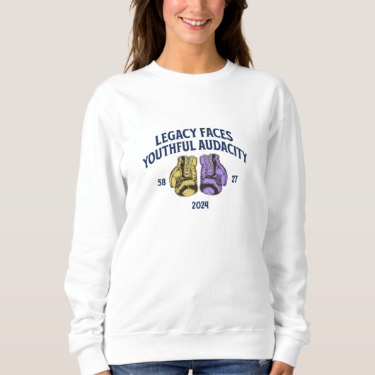 Das Vermächtnis steht vor einer jugendlichen Wagem Sweatshirt (Vorderseite)