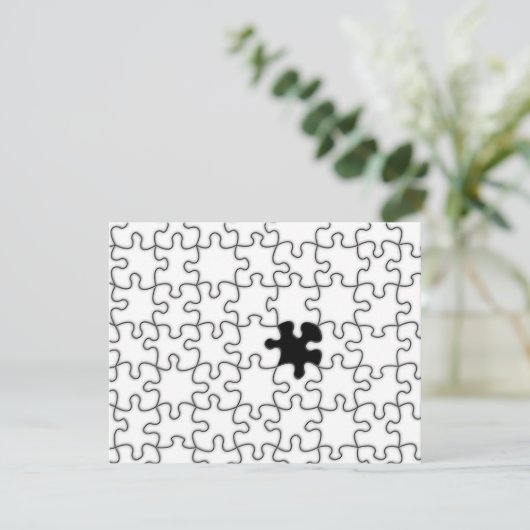 Das Vermisste Puzzlemuster Einladung (Stehend Vorderseite)