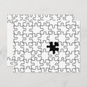 Das Vermisste Puzzlemuster Einladung (Vorne/Hinten)