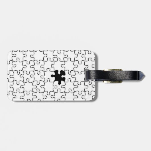 Das Vermisste Puzzlemuster Gepäckanhänger (Rückseite horizontal)