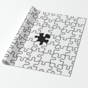 Das Vermisste Puzzlemuster Geschenkpapier